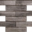 Wood Glass in Ash - Linear Mosaic Glass Tile