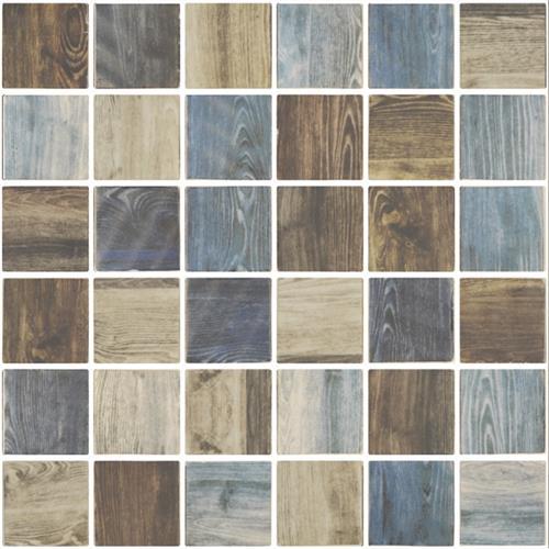 Woodland in Oak Indigo - Mosaic 2x2 Glass Tile