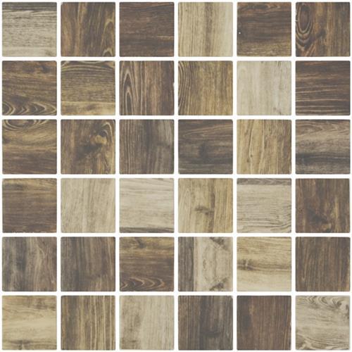 Woodland in Oak - Mosaic 1x1 Glass Tile