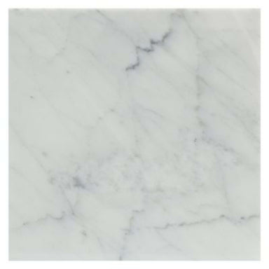 White Carrara in White Carrara ''C'' 12x12 Polished Natural Stone