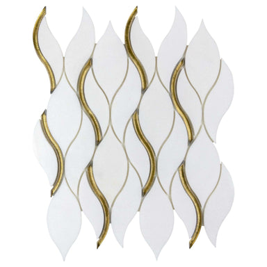 Dazzle in Symmetry Gold Glass Tile