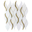 Dazzle in Symmetry Gold Glass Tile