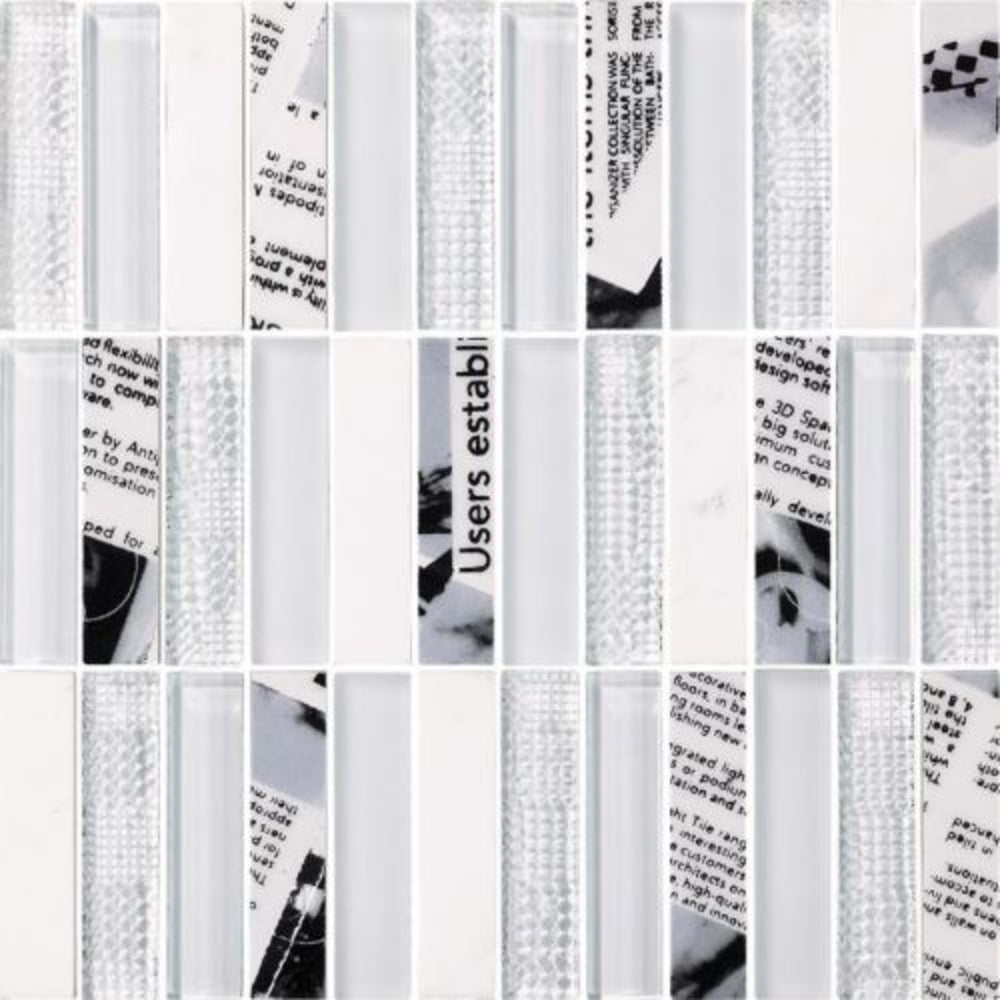 Finish Line in White 1x4 Pressblend Tile