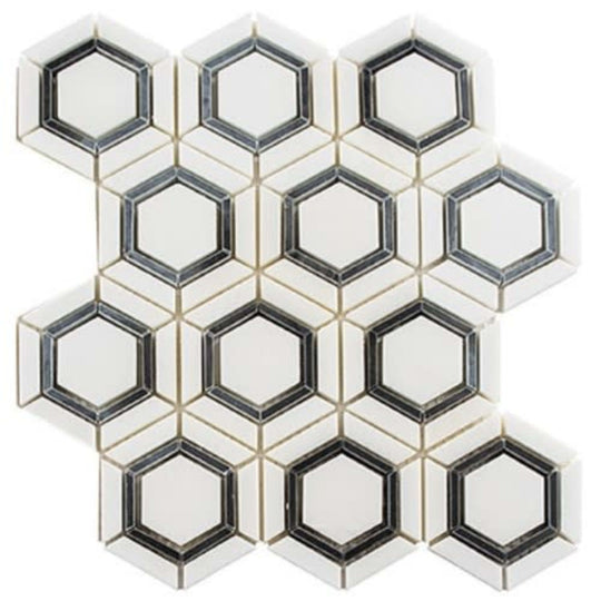 Sky Light in White Celesta 3 1/4" Full Hex