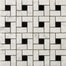 Marble Bianco Gioia Collection in Pinwheel -12" X 12" Mosaic Mesh Honed Natural Stone