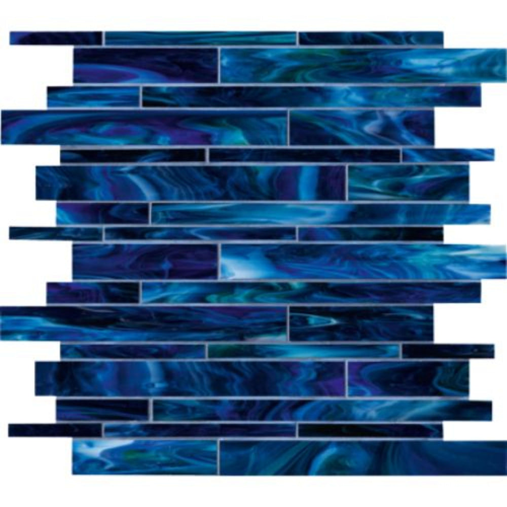 Catwalk in Blue Ballet (Random Strip) Glass Tile