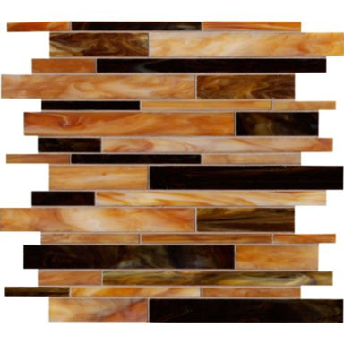 Catwalk in Chocolate Clog (Random Strip) Glass Tile