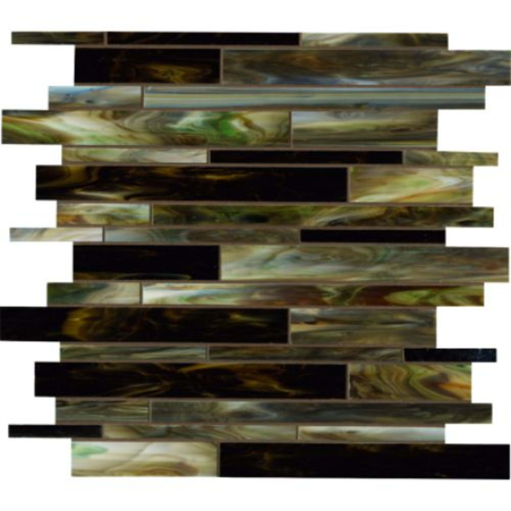 Catwalk in Jade Jellies (Random Strip) Glass Tile