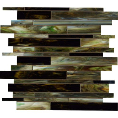Catwalk in Jade Jellies (Random Strip) Glass Tile