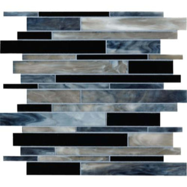 Catwalk in Steel Toe (Random Strip) Glass Tile