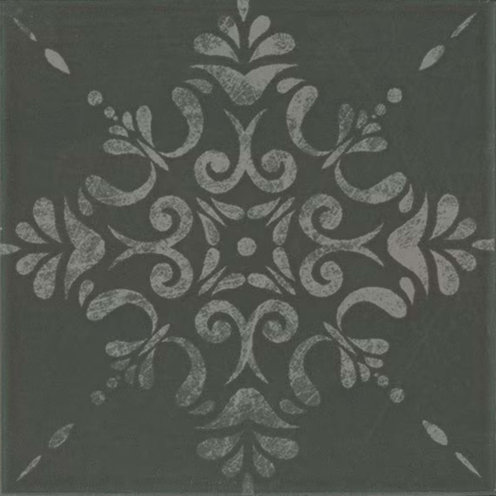 Moroccan Concrete in Aziza - Charcoal Tile