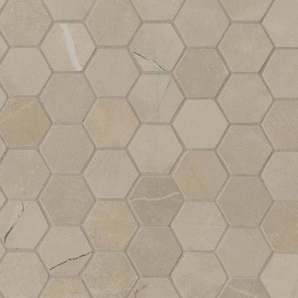 Sande in Cream 2x2 Hex Tile