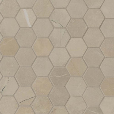 Sande in Cream 2x2 Hex Tile