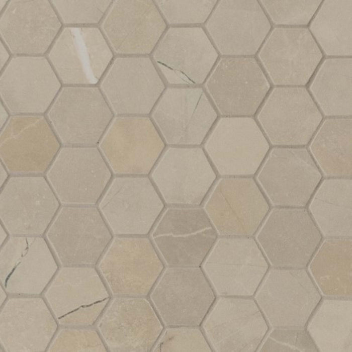 Sande in Cream 2x2 Hex Tile