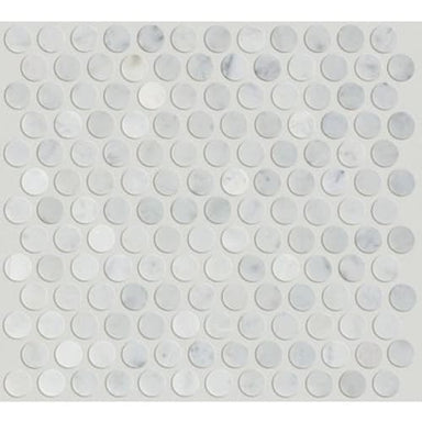 CHATEAU PENNY ROUND MOSAIC in Bianco Carrara  Tile