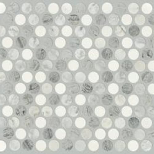 CHATEAU PENNY ROUND MOSAIC in Bian/Carr/Blu Grigio