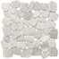 Cultura in Cream 12" X 12" Pebble On Mesh Natural Stone