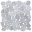 Cultura in Silver 12" X 12" Pebble On Mesh Natural Stone
