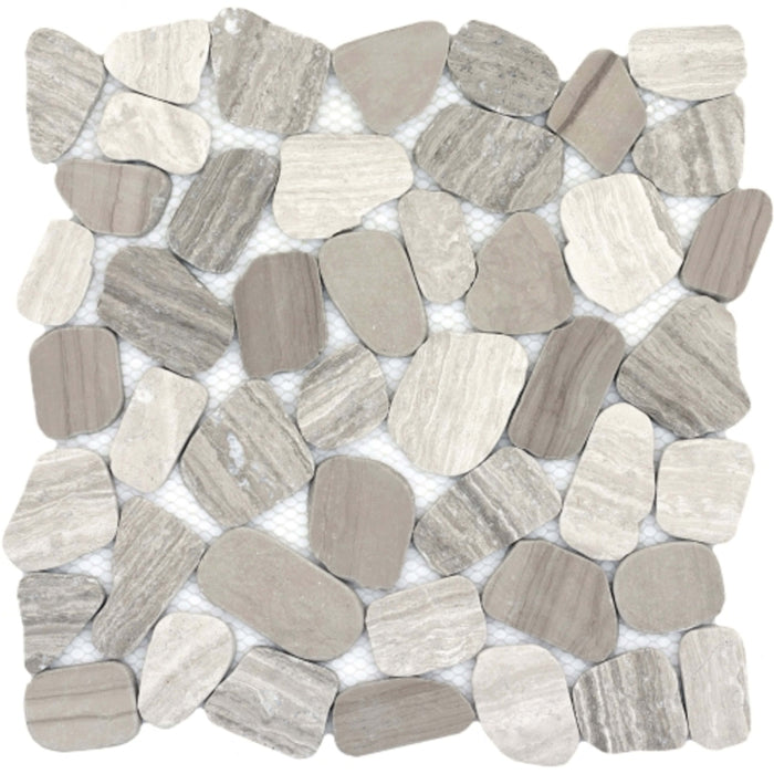 Cultura in Autumn 12" X 12" Pebble On Mesh Natural Stone