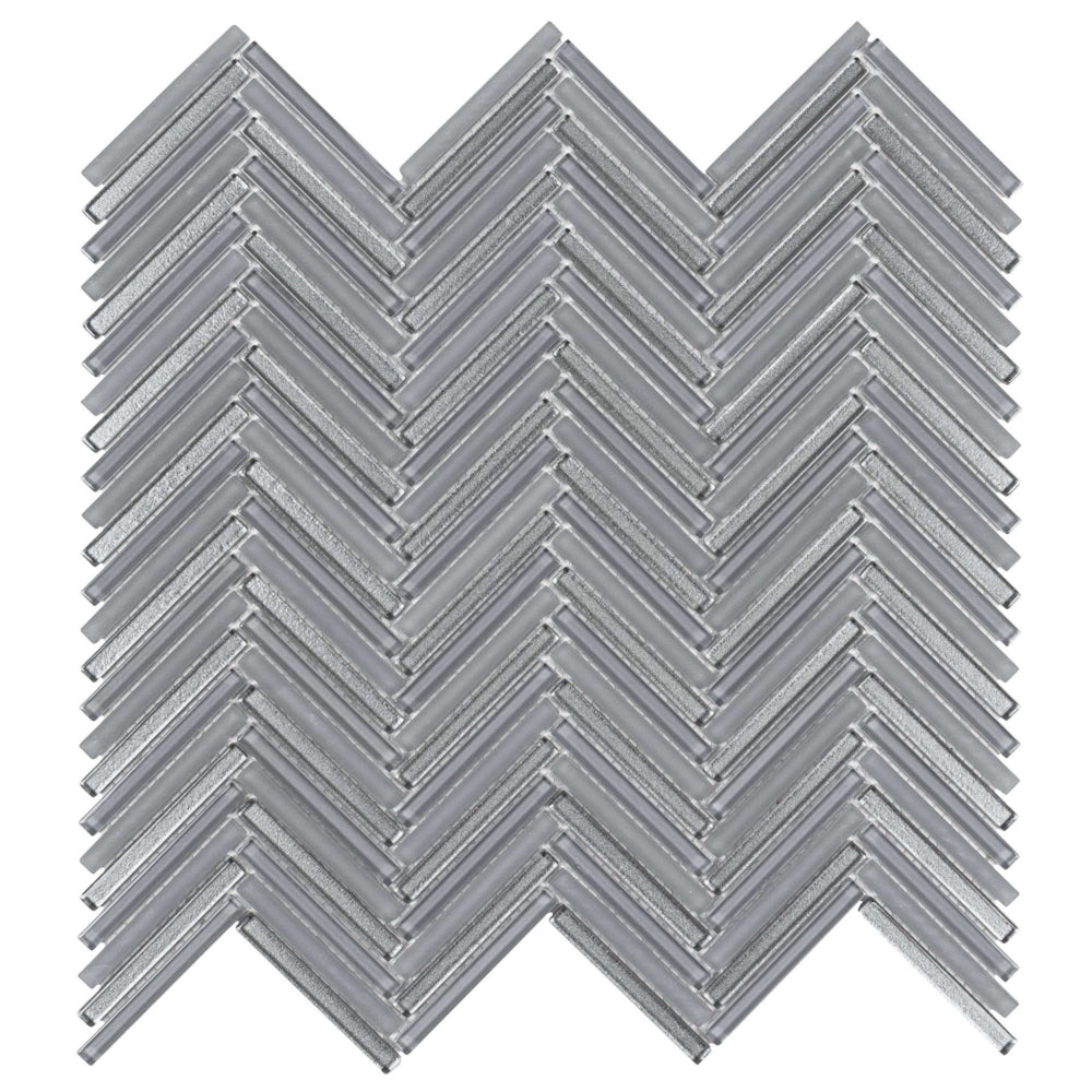Seasons in Wind Herringbone Glass Tile
