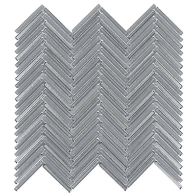 Seasons in Wind Herringbone Glass Tile