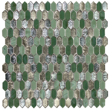 Royal Gems in Regal Jade Glass Tile