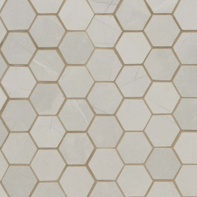 Sande in Ivory 2x2 Hex Tile