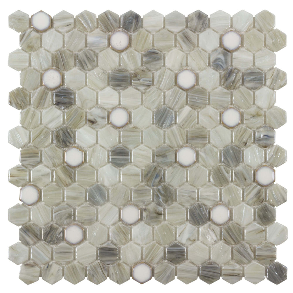 Glassique in Brocade Sepia Glass Tile