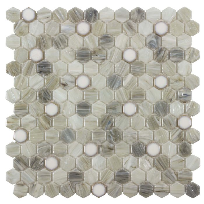 Glassique in Brocade Sepia Glass Tile