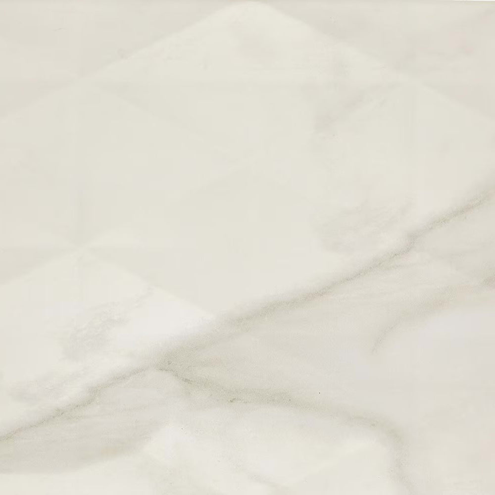 Perpetuo in Brilliant White Geometric 12x24 Tile