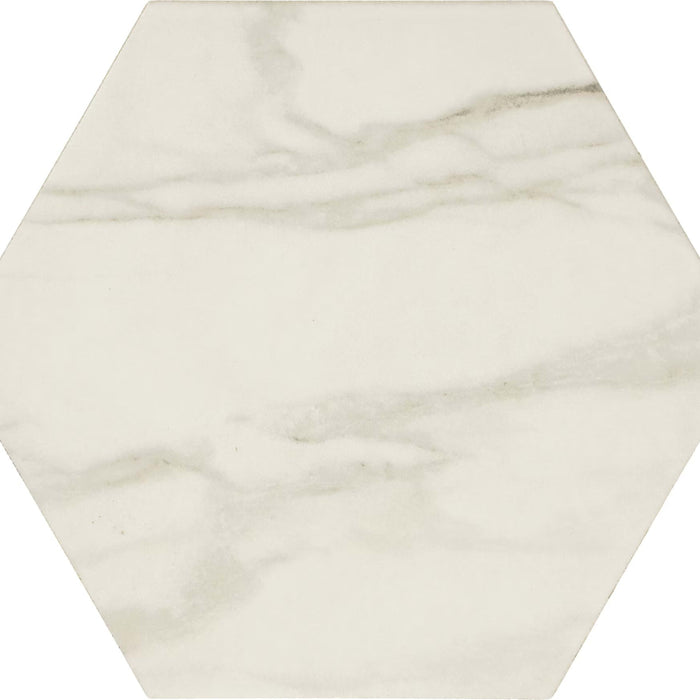 Perpetuo in Brilliant White Hexagon 8 Tile