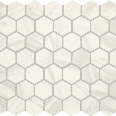 Perpetuo in Timeless White Hexagon 1.5 Tile