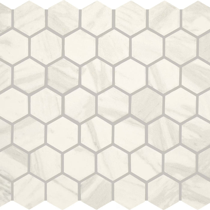 Perpetuo in Timeless White Hexagon 1.5 Tile
