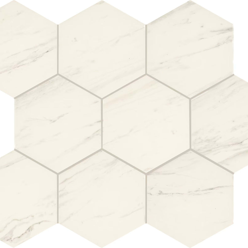 Perpetuo in Timeless White Hexagon 8 Tile