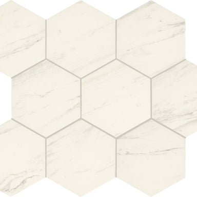 Perpetuo in Timeless White Hexagon 8 Tile