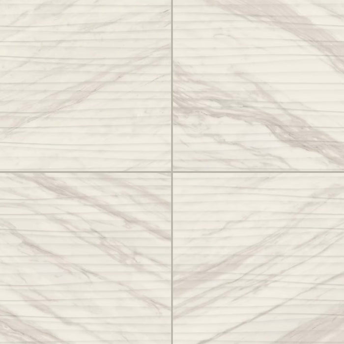 Perpetuo in Timeless White Wave 12x24 Tile