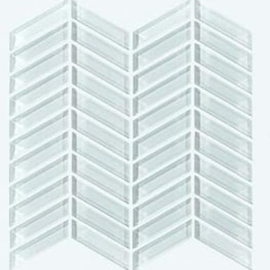 PARAMOUNT CHEVRON GLASS MOSAIC in Skylight  Tile