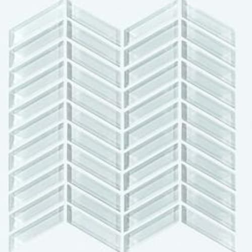 PARAMOUNT CHEVRON GLASS MOSAIC in Skylight  Tile