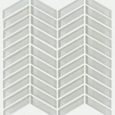 PARAMOUNT CHEVRON GLASS MOSAIC in Mist  Tile