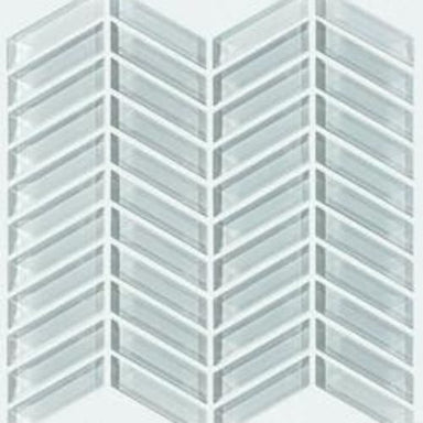 PARAMOUNT CHEVRON GLASS MOSAIC in Cloud  Tile