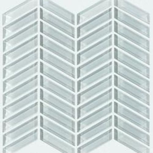 PARAMOUNT CHEVRON GLASS MOSAIC in Cloud  Tile