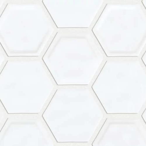 GEOSCAPES HEXAGON in White  Tile