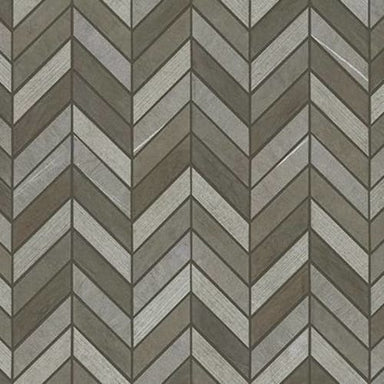 DEL RAY CHEVRON MOSAIC in Foussana Gray  Tile