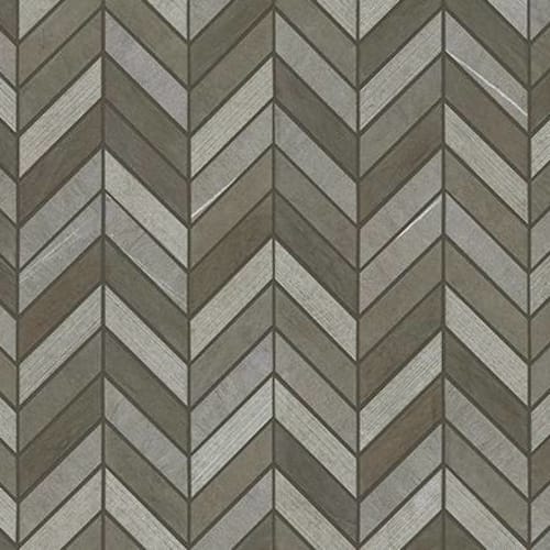 DEL RAY CHEVRON MOSAIC in Foussana Gray  Tile
