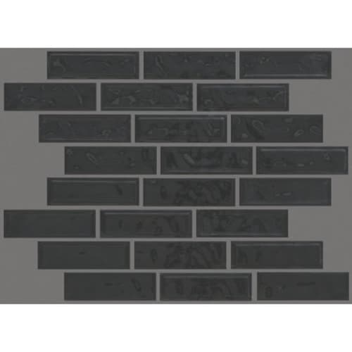 GEOSCAPES RANDOM LINEAR in Black  Tile