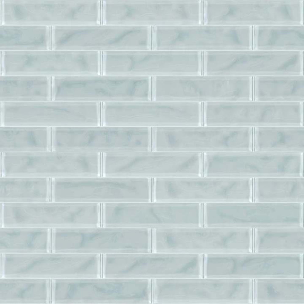 PRINCIPAL 3X12 ARTISAN GLASS in Cloud Tile