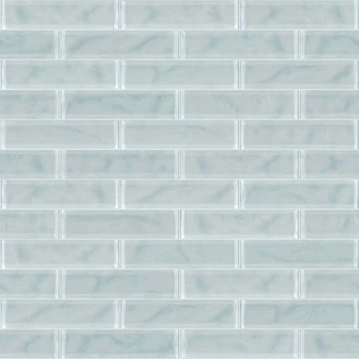 PRINCIPAL 3X12 ARTISAN GLASS in Cloud Tile