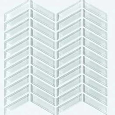 PRINCIPAL CHEVRON GLASS MOSAIC in Skylight  Tile