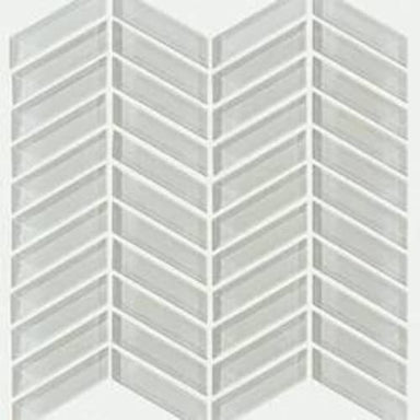PRINCIPAL CHEVRON GLASS MO in Mist  Tile