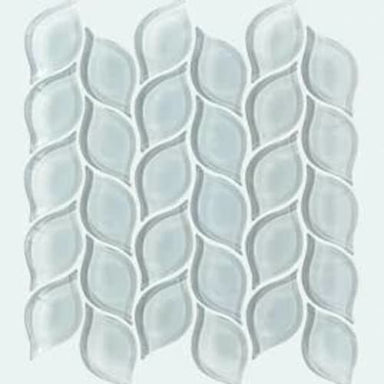 PRINCIPAL PETAL GLASS MOSAIC in Cloud  Tile